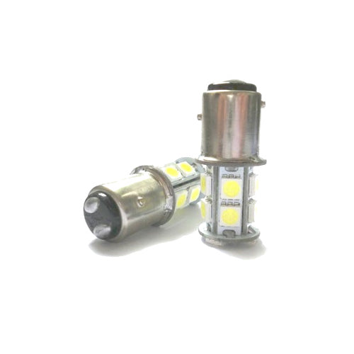 Coppia Lampada LED BA15D 13LED 12C DAY LIGHT
